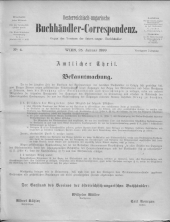 Oesterreichische Buchhändler-Correspondenz