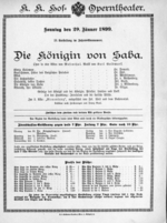 Theaterzettel (Oper und Burgtheater in Wien)