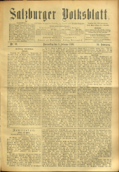 Salzburger Volksblatt: unabh. Tageszeitung f. Stadt u. Land Salzburg