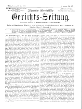 Allgemeine Österreichische Gerichtszeitung