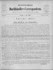 Oesterreichische Buchhändler-Correspondenz