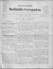 Oesterreichische Buchhändler-Correspondenz