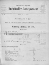 Oesterreichische Buchhändler-Correspondenz