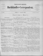 Oesterreichische Buchhändler-Correspondenz