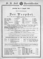 Theaterzettel (Oper und Burgtheater in Wien)