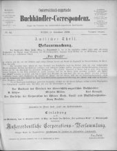 Oesterreichische Buchhändler-Correspondenz