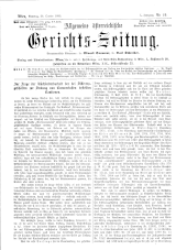 Allgemeine Österreichische Gerichtszeitung