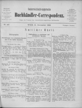 Oesterreichische Buchhändler-Correspondenz