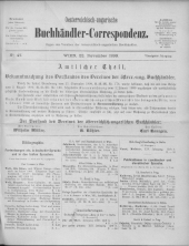 Oesterreichische Buchhändler-Correspondenz