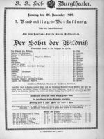 Theaterzettel (Oper und Burgtheater in Wien)