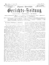 Allgemeine Österreichische Gerichtszeitung