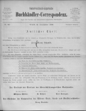 Oesterreichische Buchhändler-Correspondenz