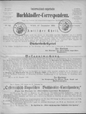 Oesterreichische Buchhändler-Correspondenz