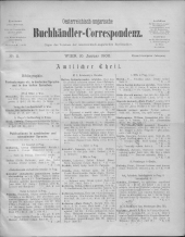 Oesterreichische Buchhändler-Correspondenz