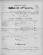 Oesterreichische Buchhändler-Correspondenz