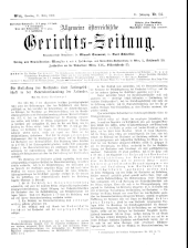 Allgemeine Österreichische Gerichtszeitung