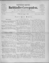 Oesterreichische Buchhändler-Correspondenz