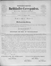 Oesterreichische Buchhändler-Correspondenz