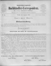 Oesterreichische Buchhändler-Correspondenz