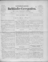 Oesterreichische Buchhändler-Correspondenz