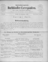 Oesterreichische Buchhändler-Correspondenz