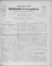 Oesterreichische Buchhändler-Correspondenz