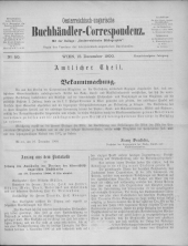 Oesterreichische Buchhändler-Correspondenz