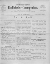 Oesterreichische Buchhändler-Correspondenz