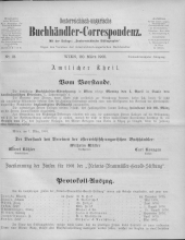 Oesterreichische Buchhändler-Correspondenz