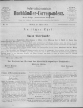 Oesterreichische Buchhändler-Correspondenz