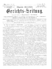 Allgemeine Österreichische Gerichtszeitung