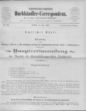 Oesterreichische Buchhändler-Correspondenz