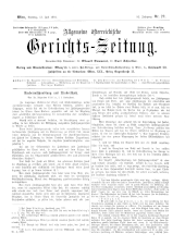 Allgemeine Österreichische Gerichtszeitung