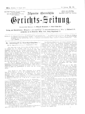 Allgemeine Österreichische Gerichtszeitung