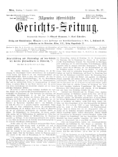 Allgemeine Österreichische Gerichtszeitung