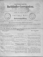 Oesterreichische Buchhändler-Correspondenz