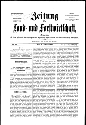 Zeitung für Landwirtschaft