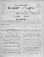 Oesterreichische Buchhändler-Correspondenz