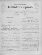 Oesterreichische Buchhändler-Correspondenz