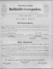 Oesterreichische Buchhändler-Correspondenz