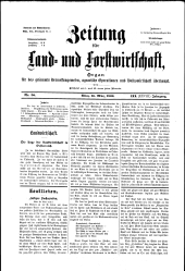 Zeitung für Landwirtschaft