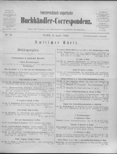 Oesterreichische Buchhändler-Correspondenz