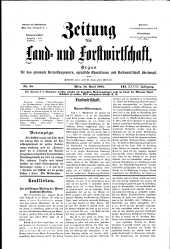 Zeitung für Landwirtschaft