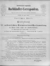 Oesterreichische Buchhändler-Correspondenz