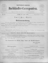 Oesterreichische Buchhändler-Correspondenz