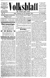 Volksblatt für Stadt und Land