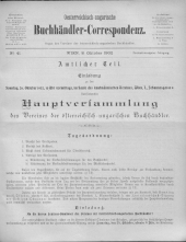 Oesterreichische Buchhändler-Correspondenz