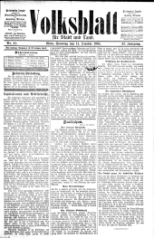 Volksblatt für Stadt und Land