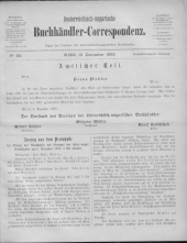 Oesterreichische Buchhändler-Correspondenz