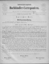 Oesterreichische Buchhändler-Correspondenz